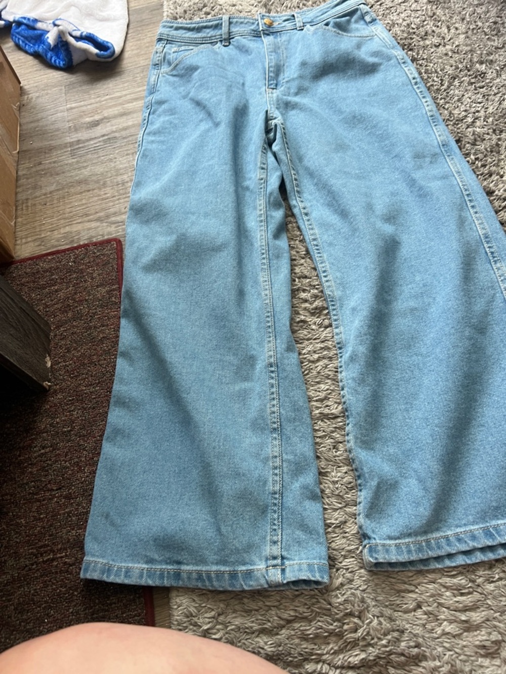 Sezane Light Wash Wide Leg Jeans size 30 - Picture 3 of 12